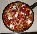 Vegetable-bean Lasagna: Top layer set